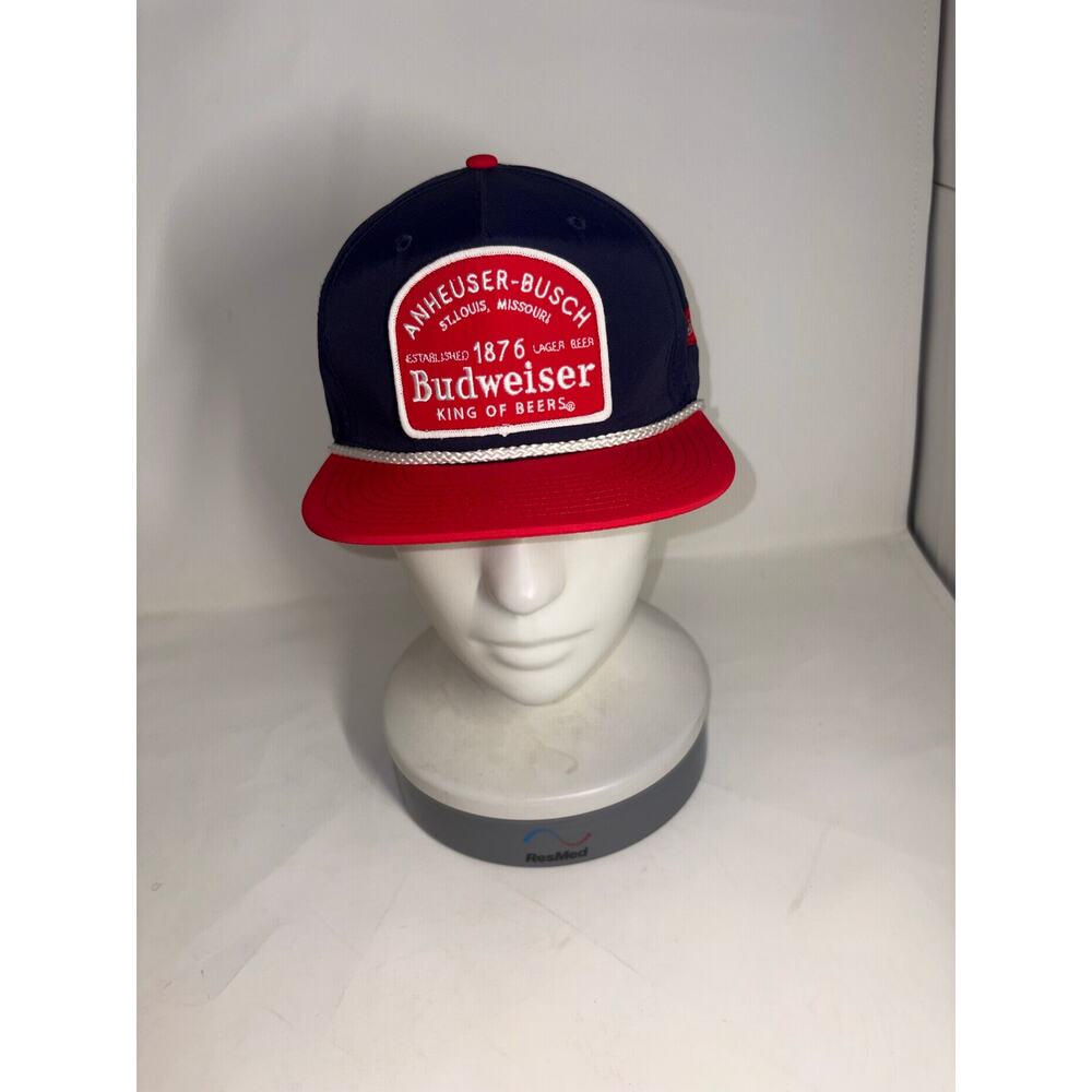 Vintage Budweiser Blue and Red snap back hat